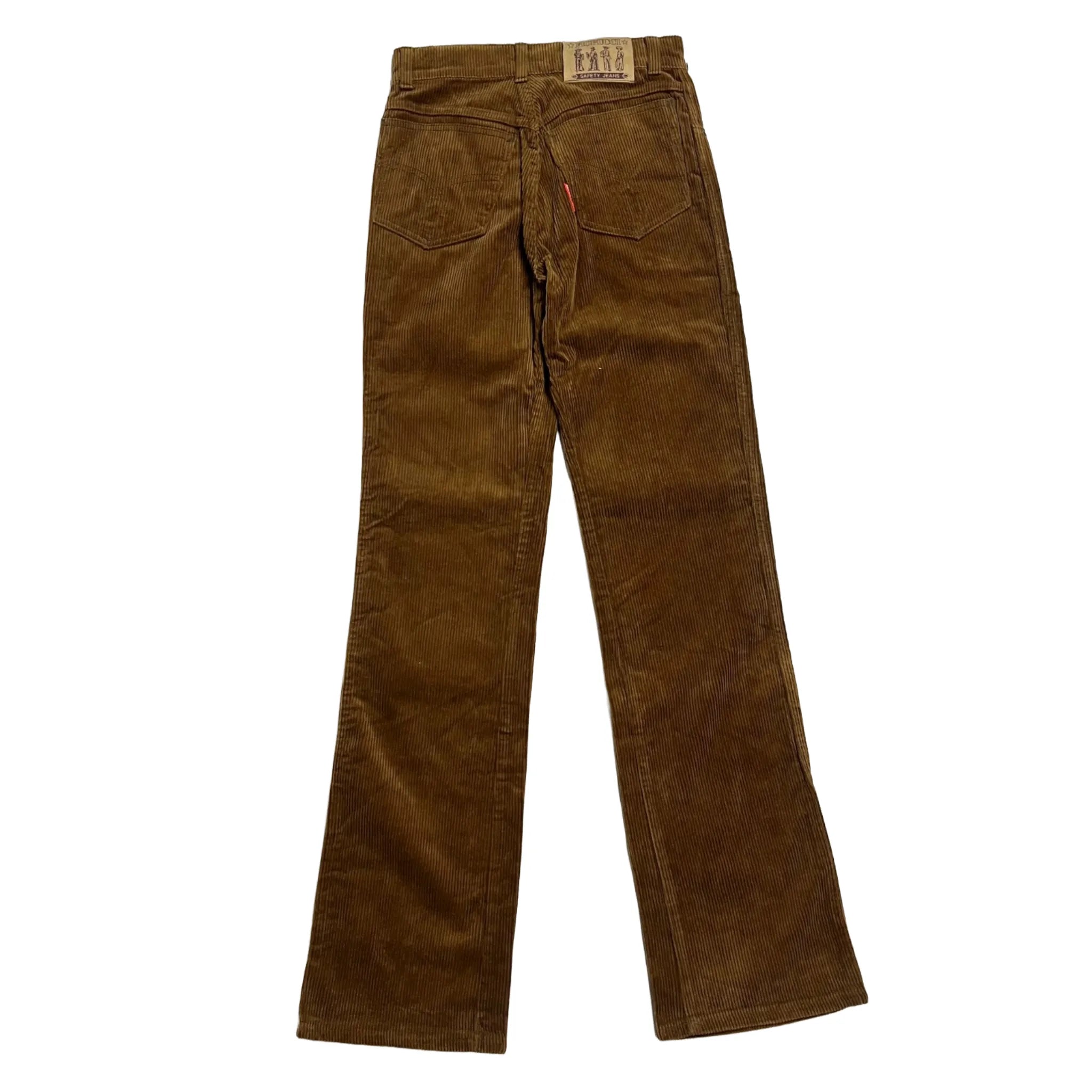 Dos pantalon évasé vintage Fiorucci velours marron - Agate Colors Store