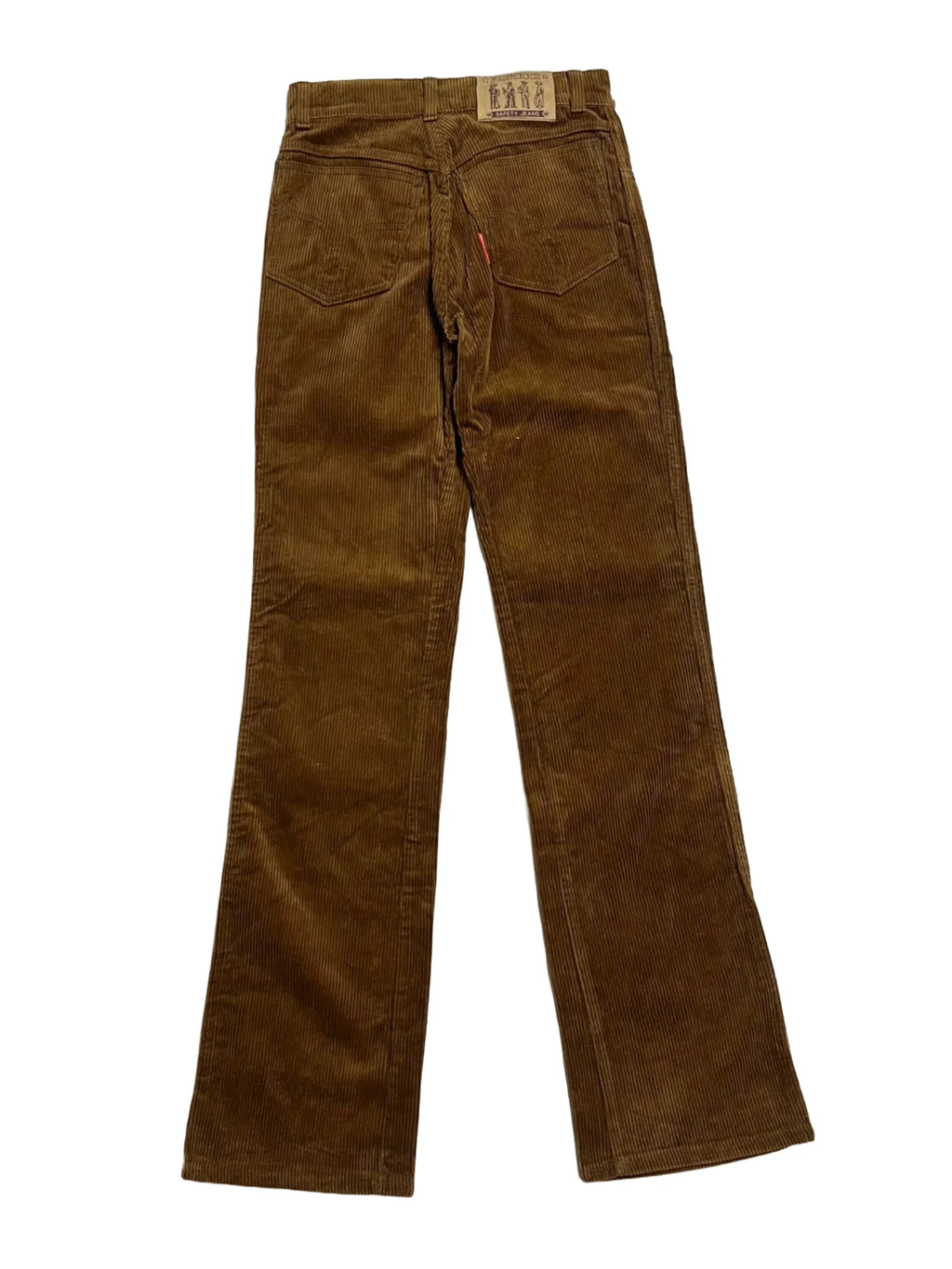 Dos pantalon évasé vintage Fiorucci velours marron - Agate Colors Store