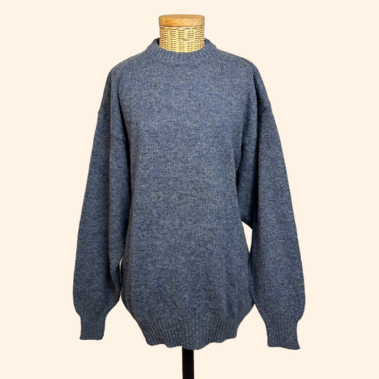 Pull homme en Laine bleu