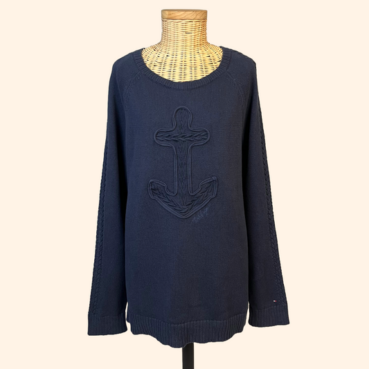 Pull homme Tommy Hilfiger bleu marine