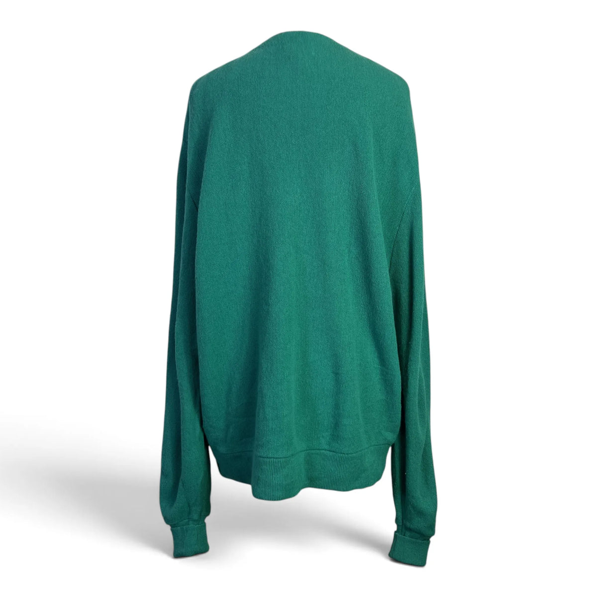 Dos du cardigan homme Izod Lacoste vintage vert, taille L