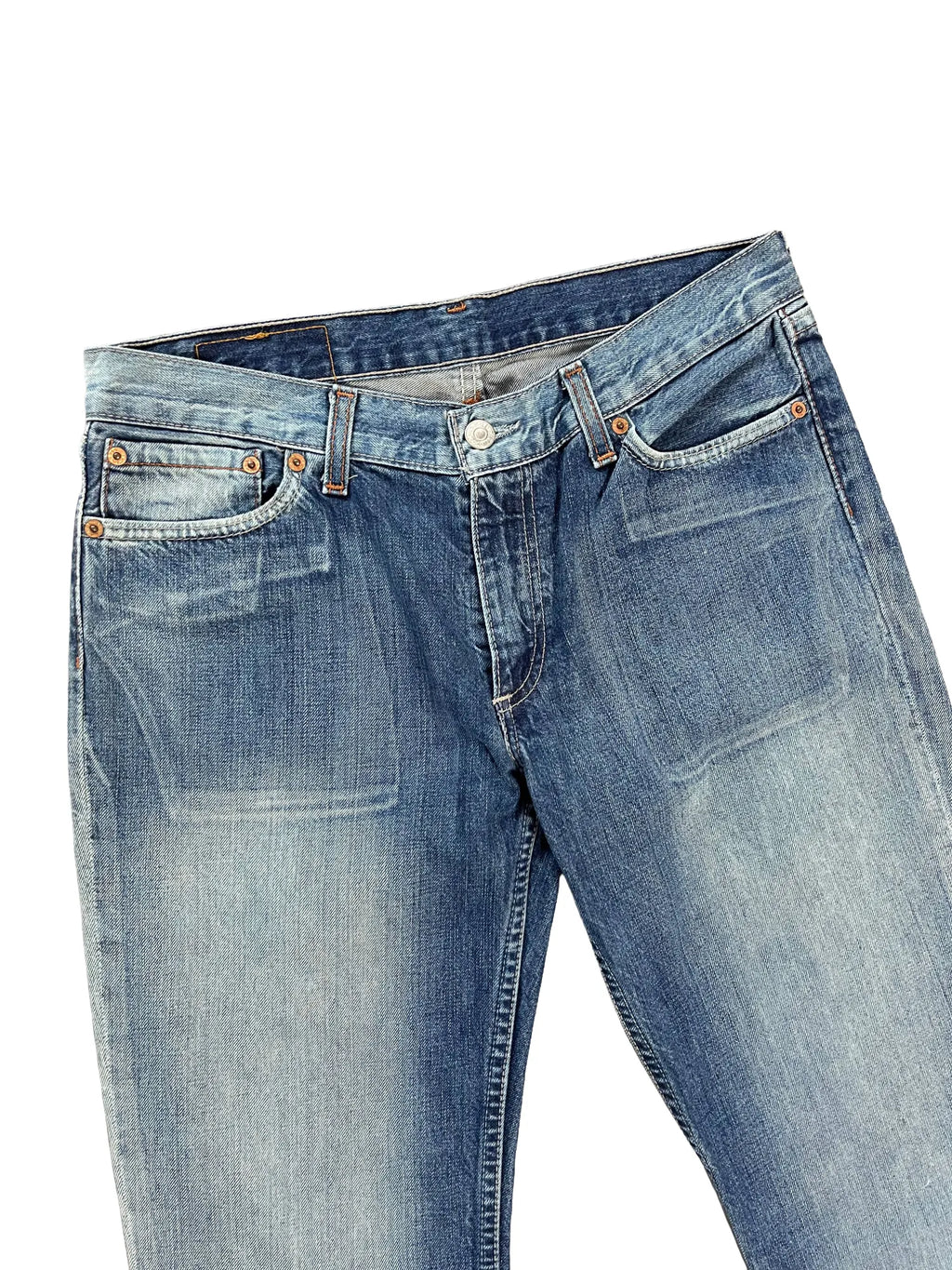 Jean femme Levi's 529 bleu clair bootcut W30 L32, 100% coton, patine vintage authentique. Modèle iconique Y2K taille 40. Livraison en France.