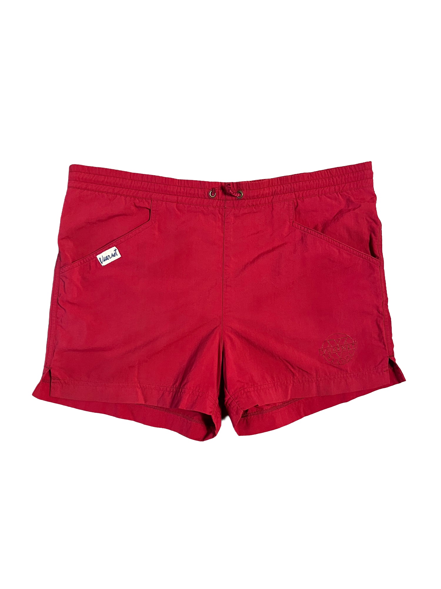 Short vintage Vuarnet homme rouge toile été - Agate Colors Store